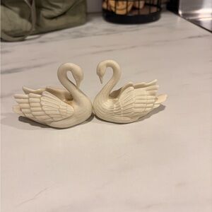 Lenox swan SET cake topper/card holders